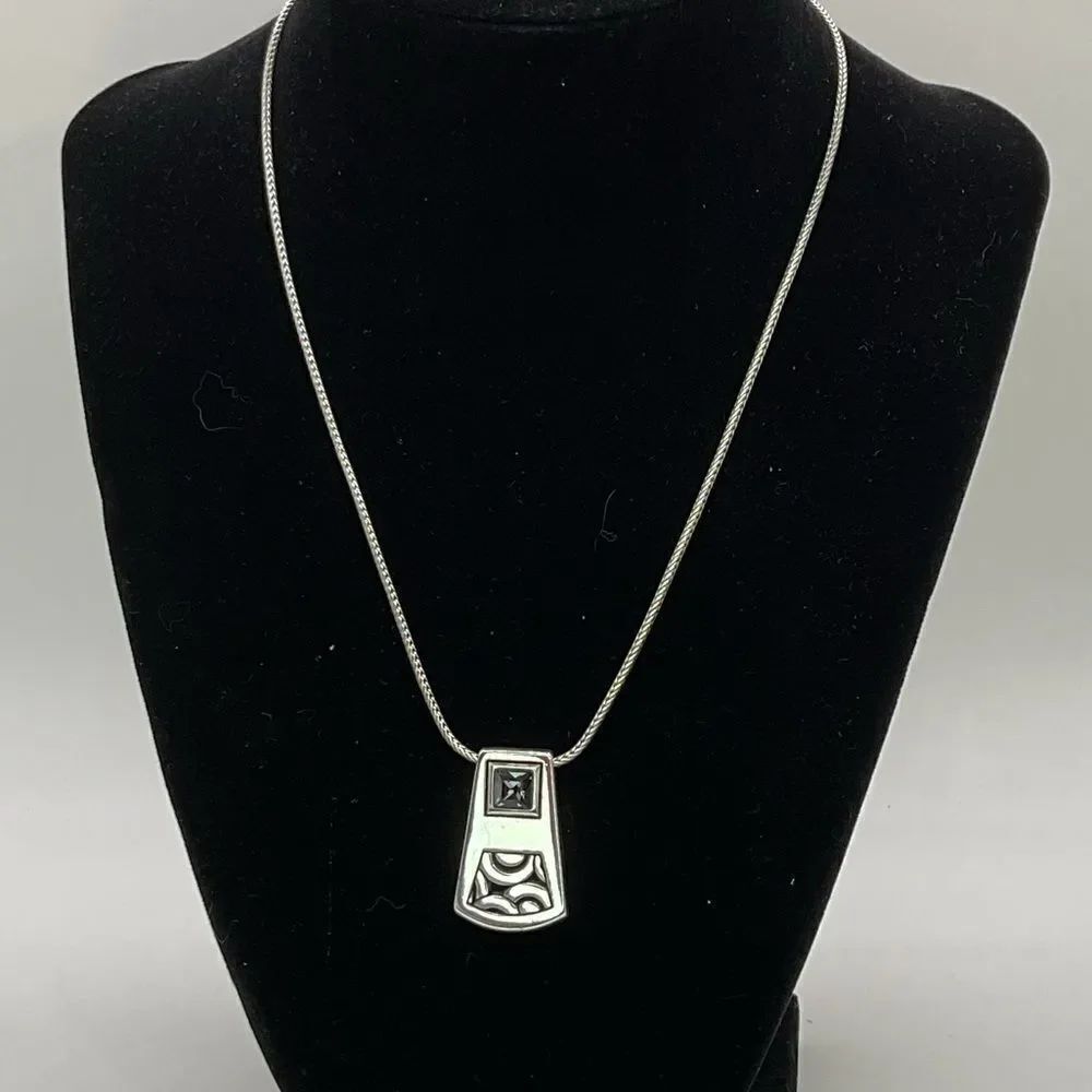 Brighton Bloc Haus Chic Silver Pendant Necklace